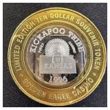 Collectible.999  Fine Silver $10 Gaming Token