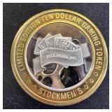 Collectible.999  Fine Silver $10 Gaming Token