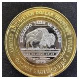 Collectible.999  Fine Silver $10 Gaming Token