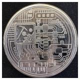 1 oz Fine Silver Round ï¿½ Bitcoin Design