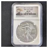 2012 American Silver Eagle 1st MS69 NGC