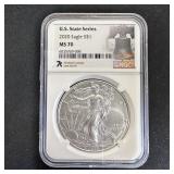 2020 American Silver Eagle Pennsylvania State MS70