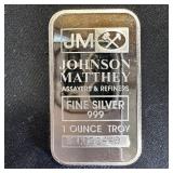 Johnson Matthey 1 oz Fine Silver Bar