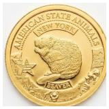 1/2 gram Gold NY Beaver PF70 Ultra Cam