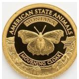 1/2 gram Gold Mourning Cloak PF70 Ultra Cam