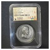 Cook Island 1oz Fine Silver Aurelius MS70 NGC