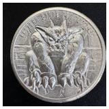 2 oz Fine Silver Round - Gargoyles of the World