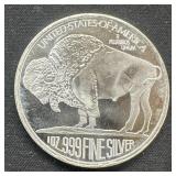 1 oz Fine Silver Round - Buffalo Design