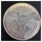 2014 1 oz Fine Silver Canadian Peregrine Falcon