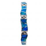Inlaid Opal Link Bracelet 7'