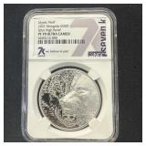 2021 Mongolia 1 oz Silver PF 70 Ultra Cameo NGC