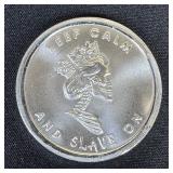 1 ounce Fine Silver Round - Keep Calm