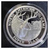 1 oz Fine Silver Round N. American Big Game Series
