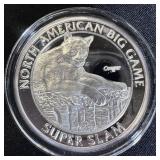 1 oz Fine Silver Round N. American Big Game Series