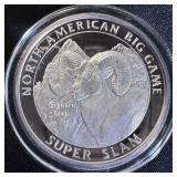 1 oz Fine Silver Round N. American Big Game Series