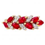 Ruby & Natural Diamond Gold Dinner Ring