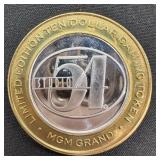 2005- .60oz Fine Silver Studio 54 $10 Gaming Token