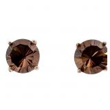 4.5 Carat Smoky Quartz Yellow Gold Earrings