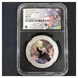 2021 1 oz Silver Franklin Scientist  MS-70 NGC