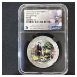 2021 - 1 oz Silver Young George NGC MS70