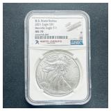 2021 American Silver Eagle N. Carolina MS70
