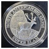 1 oz Fine Silver Round N. American Big Game Series