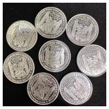 (8) Pc Fine Silver 1/10 oz Rounds - APMEX