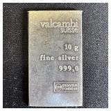 10 gram Silver Bar - Valcambi