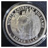 1 oz Fine Silver Round N. American Big Game Series