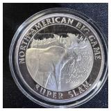 1 oz Fine Silver Round N. American Big Game Series