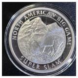 1 oz Fine Silver Round N. American Big Game Series