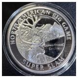 1 oz Fine Silver Round N. American Big Game Series