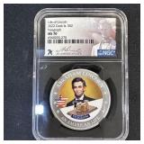 2022 1 oz Silver Lincoln Telegraph  MS-70 NGC