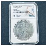 2020 Eagle Silver - Alabama MS 70 NGC