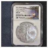 2021 American Silver Eagle Minnesota State MS70