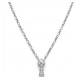 Natural Diamond Heart Necklace 14k WG
