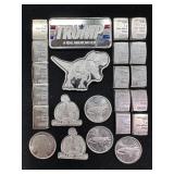 (23) pc 1 oz Total Weight Assorted Silver Bullion