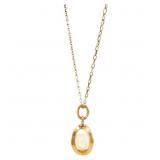 Cultured White Pearl Necklace 14k Gold
