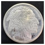 1 oz Fine Silver Round  Buffalo Round