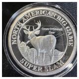 1 oz Fine Silver Round N. American Big Game Series