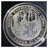 1 oz Fine Silver Round N. American Big Game Series