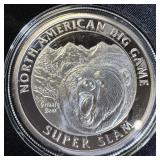 1 oz Fine Silver Round N. American Big Game Series