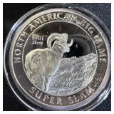 1 oz Fine Silver Round N. American Big Game Series