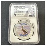 1 oz Fine Silver Cook Louisiana Brown Pelican MS70