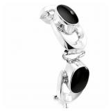 Jet Oval Link Bracelet