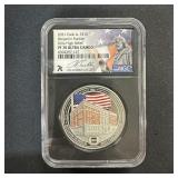 2021 Cook 1 oz Fine Silver Benjamin Franklin PF70