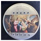 1 oz Fine Silver Nativity with Swarovski Crystals