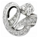 3/4+ CT Diamond  Art Deco Ring 14k Gold