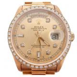 ROLEX President 18k Gold 1.5 CT Diamond Day-Date