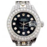 ROLEX Ladies 18k & 5.2 CT Diamond Pearlmaster